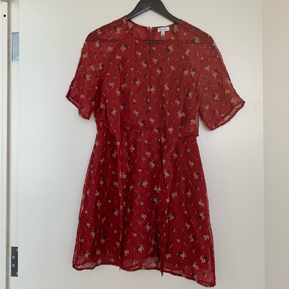 Floral Print Tie Front Dress - Picture 6 of 6